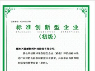 全縣首家！遂昌一企業(yè)通過(guò)國(guó)家級(jí)標(biāo)準(zhǔn)創(chuàng)新型企業(yè)認(rèn)定